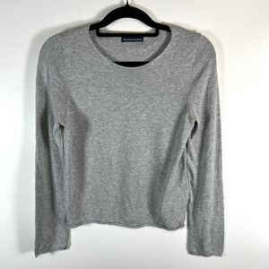 Brandy Melville Gray Long Sleeve Crewneck Top Women One Size
